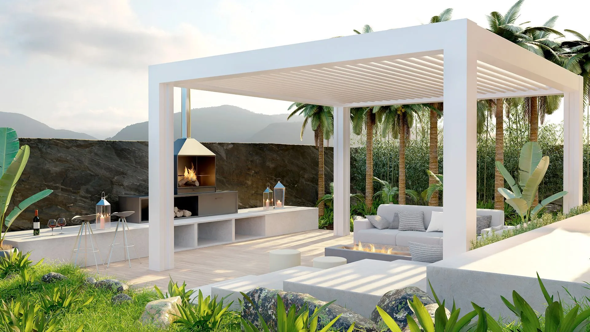 Pérgola bioclimática Bestecnics en una vivienda del Berguedà